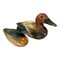 Rustic Wooden Duck Decoy Decor Collection Hand-Carved Folk Art Mallard Statues